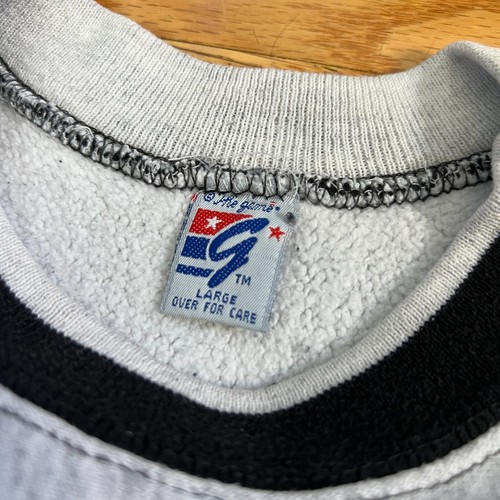 VTG 90s Los Angeles Raiders Sweatshirt Men L The Game Gray Black NFL Y2K - Picture 3 of 7