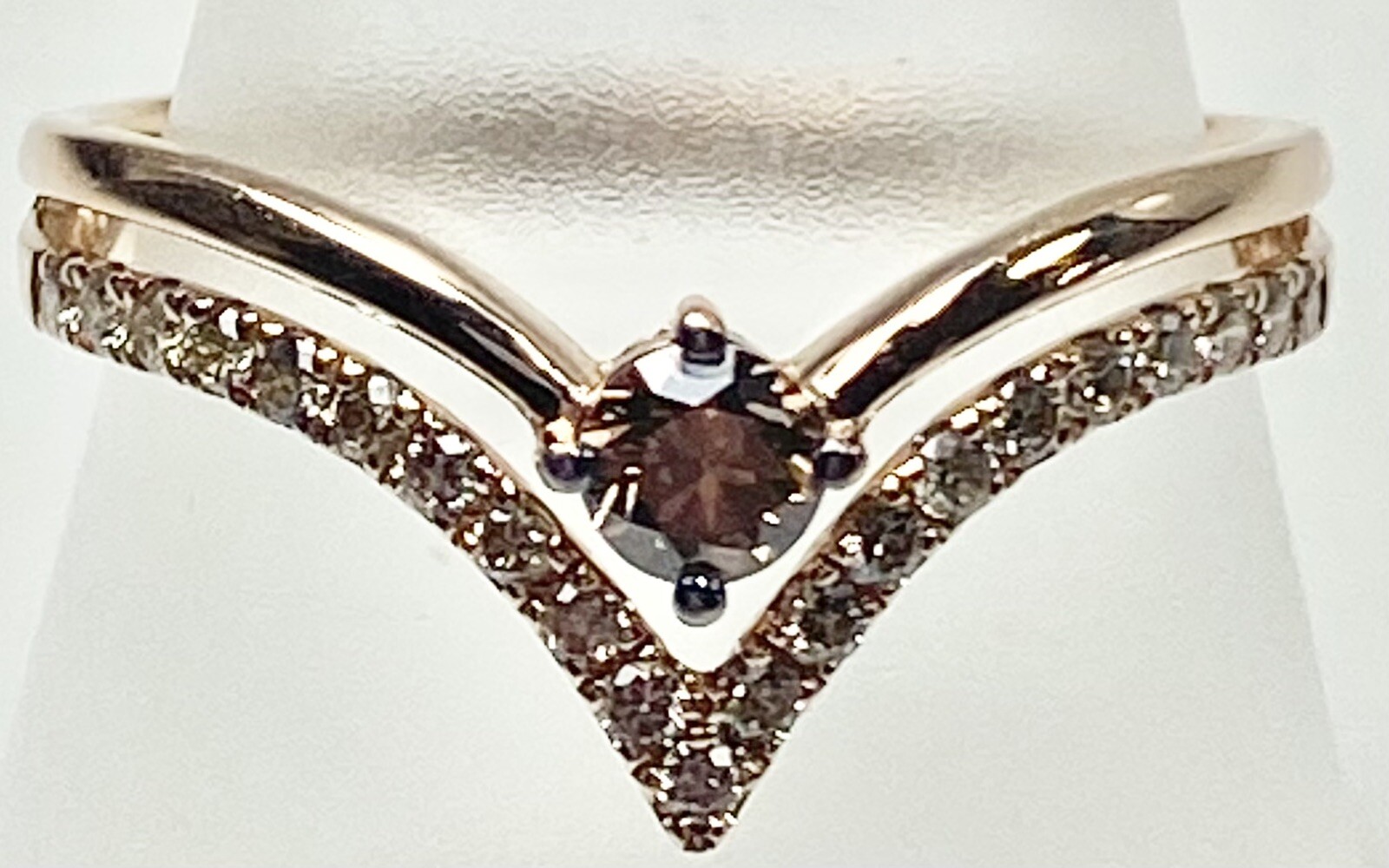 LEVIAN 14K 1/2 CTTW CHOCOLATE DIAMOND STRAWBERRY GOLD… Gem