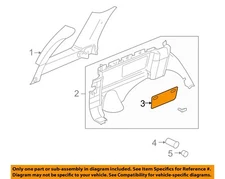GM OEM 2004 Rainier Quarter Panel Interior Trim-Storage Box Door 15158086