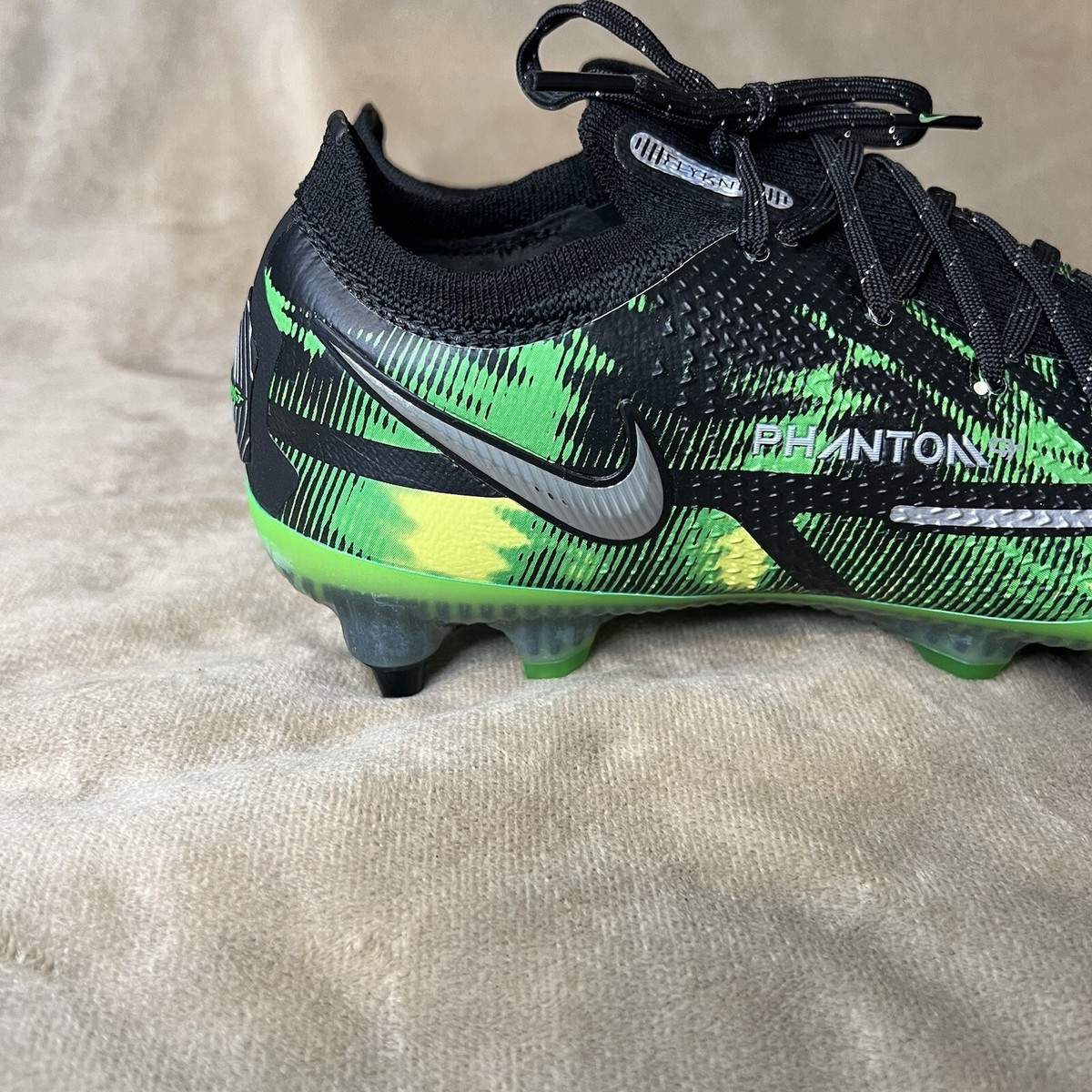 Men Nike Phantom GT2 Elite SW SG-Pro AC Black Green Cleat DO2497