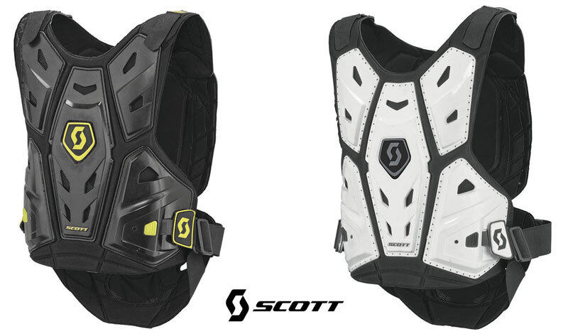 Pare-pierre Scott Commander noir et rouge en taille L pour protection motocross