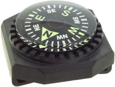 Slip-On Wrist Compass Easy-To-Read for Watch Band or Paracord Survival Bracelet