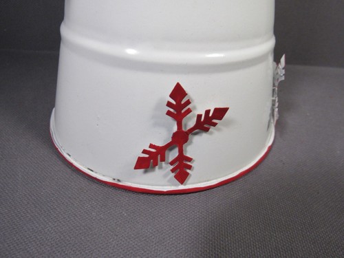 Kitchen Angel White Metal Red Accents Country Farmhouse Christmas 9.5" x 6" READ - Picture 4 of 9