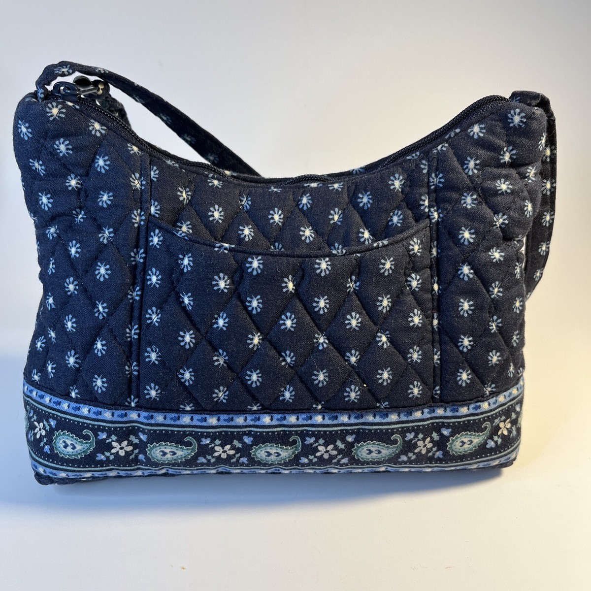 Vera Bradley Seaport Navy Fall 2002 Blue Paisley Small Handbag