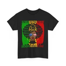 Juneteenth Shirt, Juneteenth Is My Independence Day Tee, Natural Hair Woman Tee