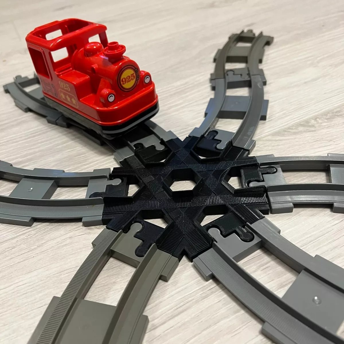 Duplo compatible train track clearance