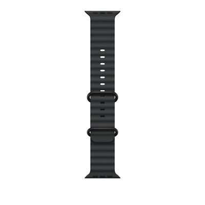 NEW Genuine Apple Watch Band - Ocean Band (49mm) - Black with Black Finish
