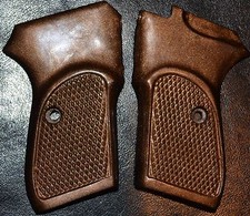 Bersa Thunder Firestorm 383a Pistol Grips Dark Brown Checker Pattern Plastic