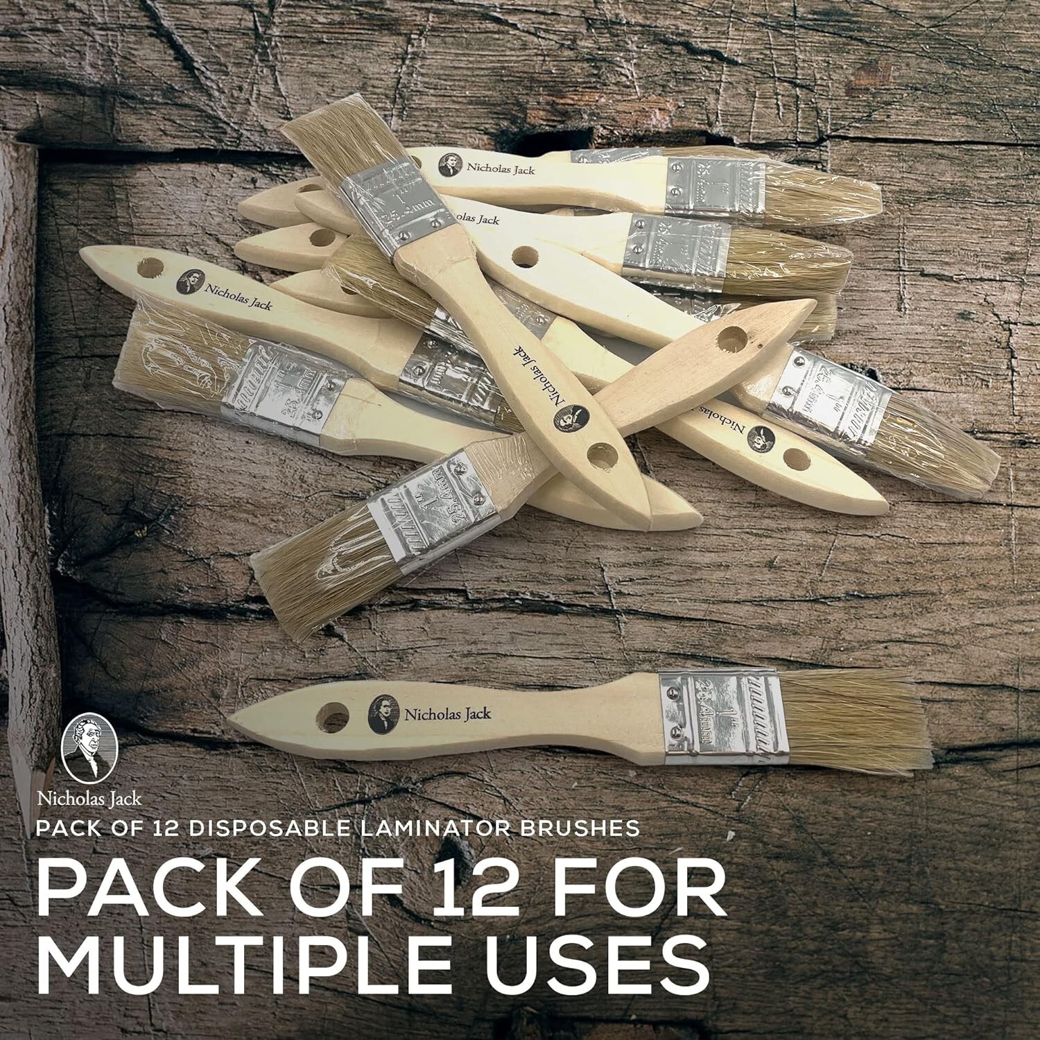 12 Pack 1 Inch Paint Brushes with Natural Bristle Brush Cost