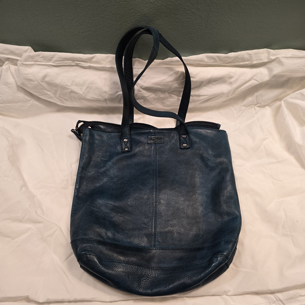 Vilenca Holland Teal Leather Backpack Vilenca Holland Handbags - Etsy main image 3