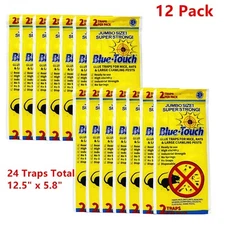 24 Traps 12 Pack Blue Touch Sticky Mouse Traps, Mouse Glue Board Professional
