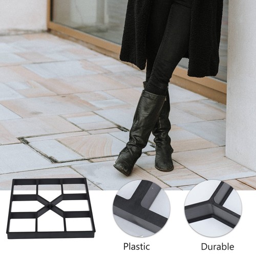2 Pcs Concrete Molds Outdoor Floor Cement Brick Garden Paving Mould Plastic DIY - Picture 4 of 12