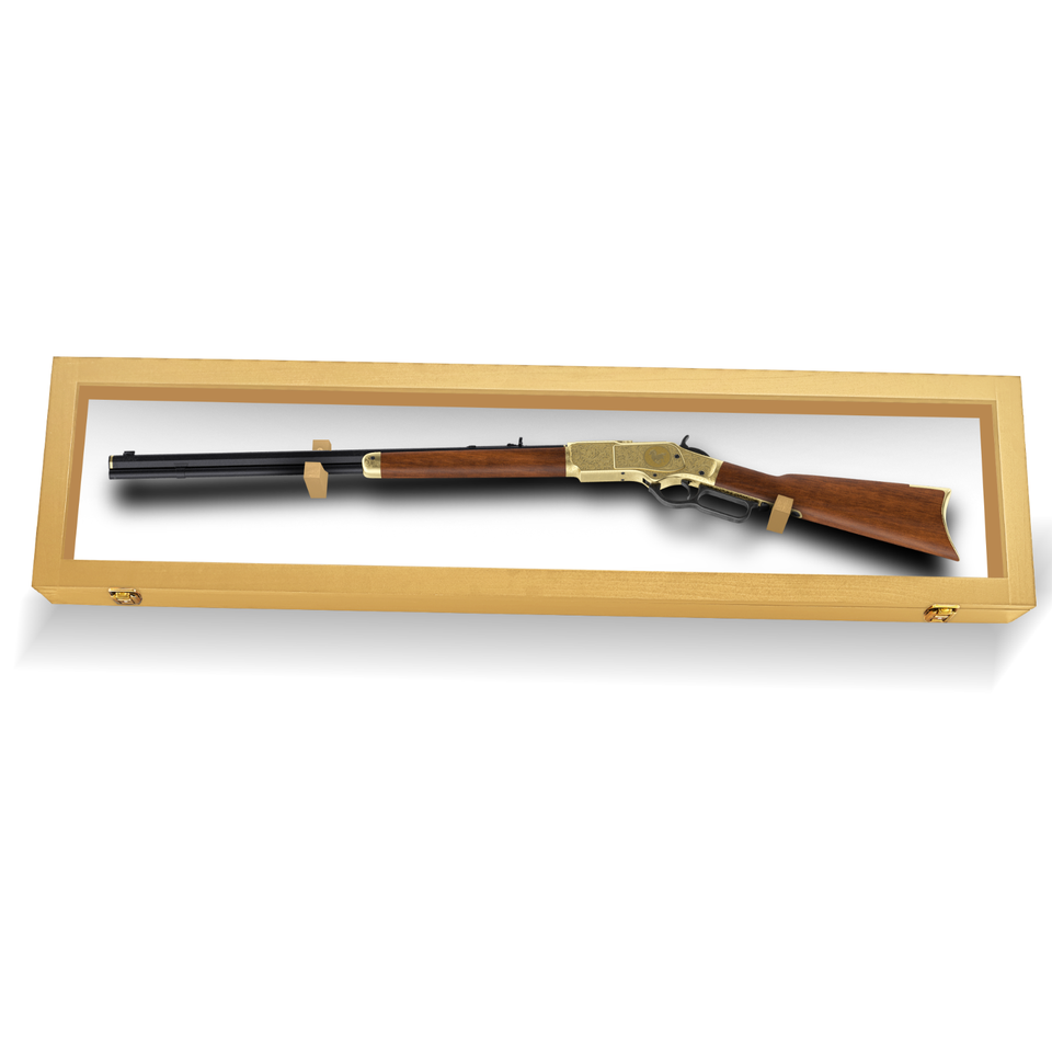 1 Single Rifle Gun Cabinet Display Case Wall Rack Replica Airsoft Civil ...