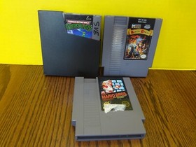 NES SUPER MARIO BROS. BATTLE CHESS TMNT Bundle Pins Polished Working ~FAST S/H