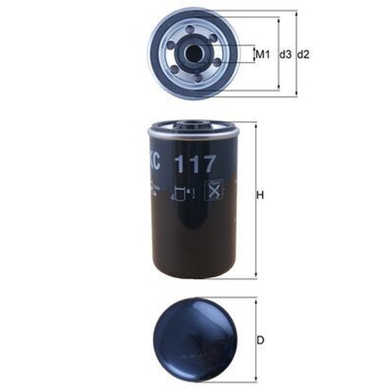 Mahle Fuel Filter KC117 - Fits Leyland - Daf Trucks - Genuine Part