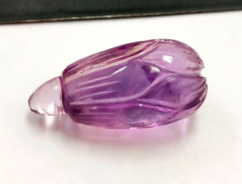 Piedra preciosa suelta tallada en forma de gota de amatista púrpura natural - Imagen 2 de 23