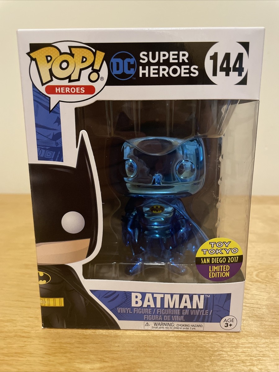 Funko Pop! Heroes DC Super Heroes Batman (Blue Chrome) [2017 SDCC - Main Image