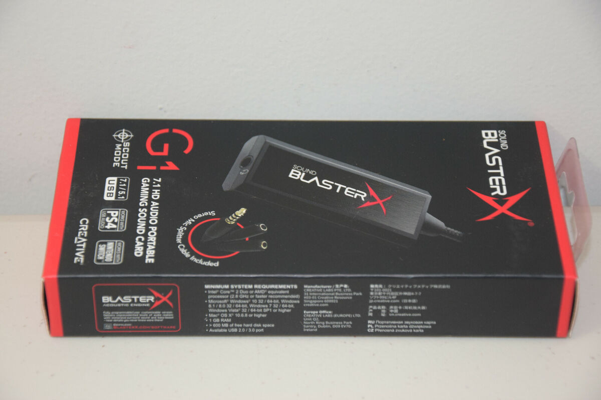 Creative Sound BlasterX G1 7.1 Portable HD Gaming USB DAC Sound Card SB1710  Neww