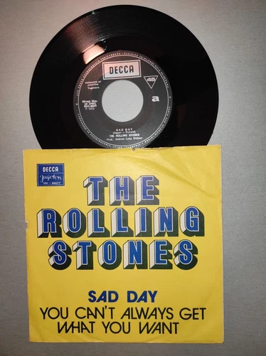 THE ROLLING STONES - SAD DAY  RARE   YUGOSLAVIA UNIQUE COVER 7"PS  1973