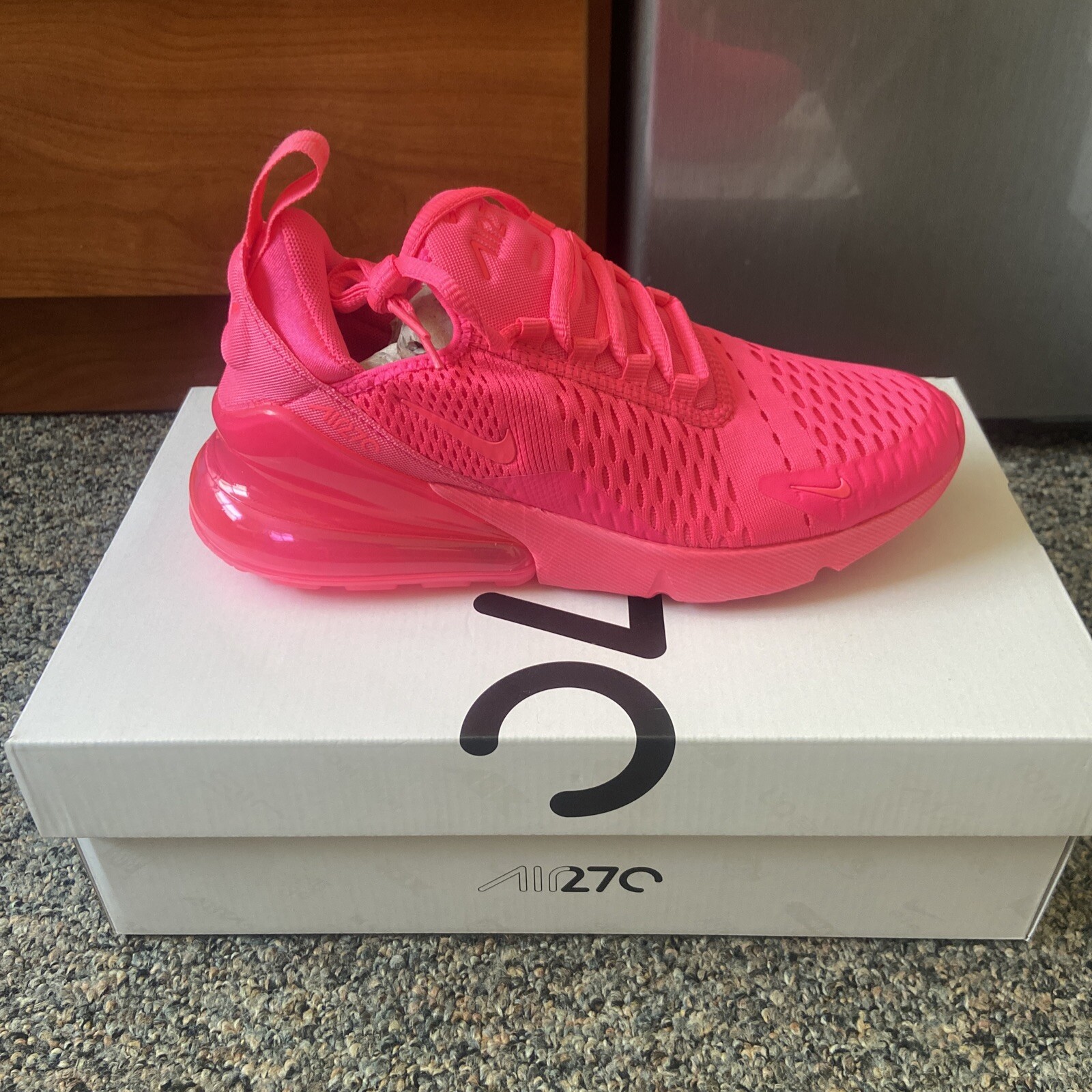 Size 5.5- Women's Nike Air Max 270 Triple Pink BRAND NEW | eBay