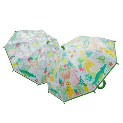 Floss & Rock Jungle Farbwechsel Regenschirm Kinder Kinder Spaß Regen Zubehör