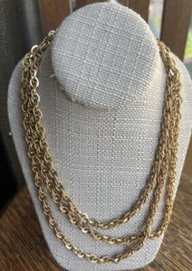 Authentic Rare Vintage Napier 7.5mm Rope Twist Chain14k Gold Plated Necklace 60” Layer