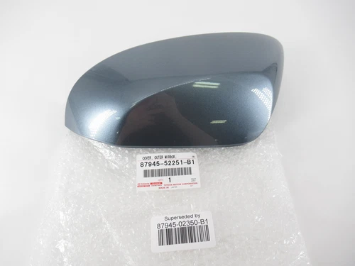 Genuine OEM Toyota 87945-02350-B1 Driver LH Side Mirror Cover Gray 20-23 Corolla