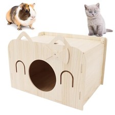 Indoor Cat Bed Cat Wood House and Bed A Private Leisure Space for Small to Me...