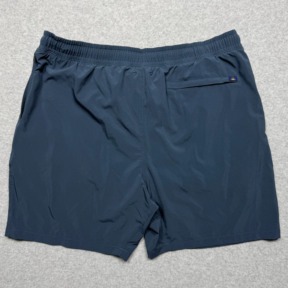 Pantalones Cortos de Natación Faherty Para Hombre Extra Grandes Azul Forrado Shorelite Bolsillos con Cremallera 7" XL * Foto 2 de 4