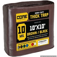 Core Tarps Heavy Duty 10 Mil Tarp Cover Waterproof UV Resistant Rip and Tear