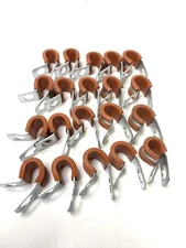 20 KMC Cable Hose Line Loop Adel Clamps Silicone Cushion P Clips 3/8-1/2 OD Tube