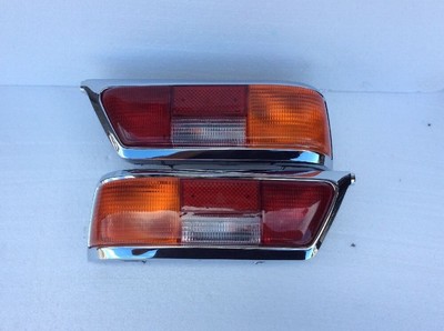 Pair of Complete Late Style Amber Tail lights fits Mercedes W113 280SL