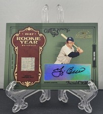 Yogi Berra 2004 Timeless Treasures Game-Used ROOKIE YEAR MATERIALS AUTO 2/19