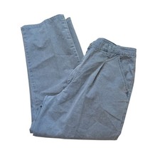 Vintage Timber Creek USA Made Blue Cotton Pleated Elastic Waist Pants 36 x 34