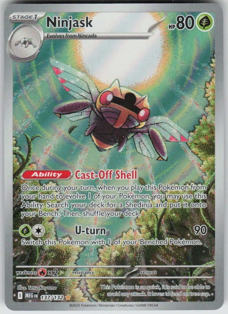 Pokemon Ninjask 137/132 Mega Evolution Illustration Rare NM
