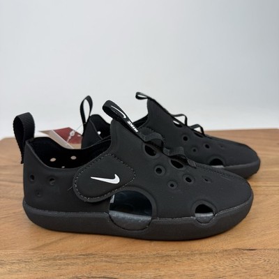 New NIB Little Kids Nike Sunday Project 4 TD Black Casual Sandals Shoes Size 10