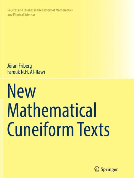 New Mathematical Cuneiform Texts JöRan Friberg (U. A.) Taschenbuch Xvii Englisch-image
