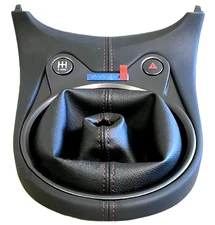 Genuine OEM Nissan 370Z Z34 Nismo MT Console Shifter Bezel Panel Boot Red Stitch