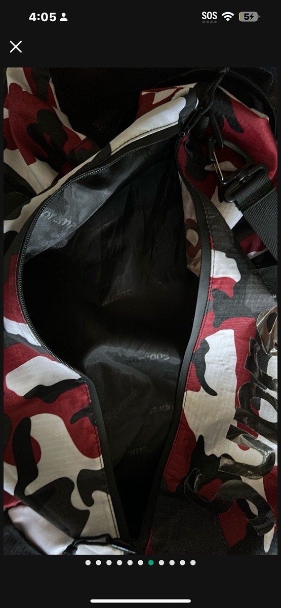 Supreme Duffle Bag Red Camo (SS21) Brand New | eBay