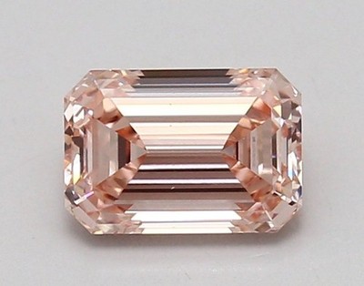 Emerald 1.57 Ct Fancy Vivid Pink VS1 Clarity IGI Certified Lab Grown Diamond