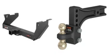 CURT Trailer Hitch Towing Kit Class 5 Receiver Adjustable Ball Mount 15809-45937