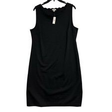 NWT Talbots Women M  Black Sleeveless M Old Money Minimalist  Stretch Dress
