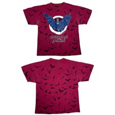 Vintage Batman Robin Shirt Mens Large Red All Over Print DC Comics 90s