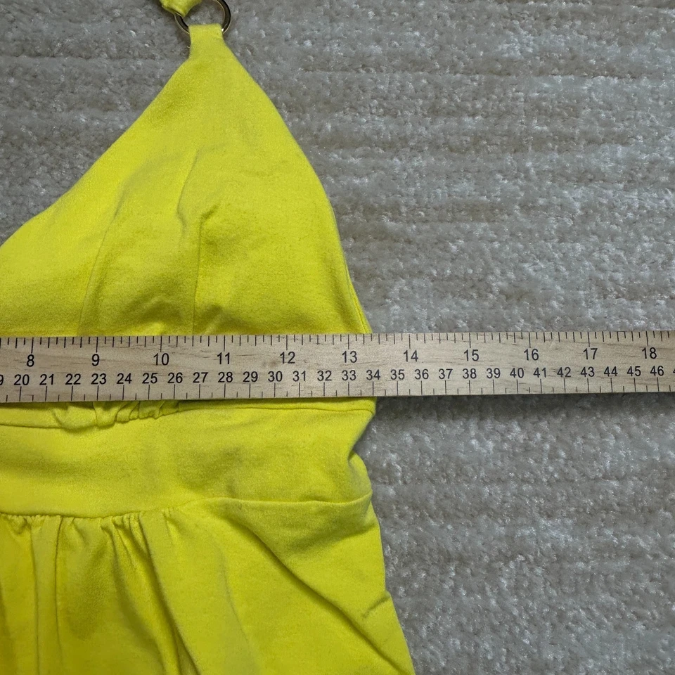 Moda International Womens Medium Yellow Halter Summer Casual Dress - Image 3 of 4