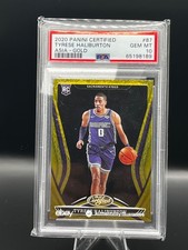2020 TYRESE HALIBURTON Panini Certified Rookie Asia Gold PSA 10 Gem Mint POP 2