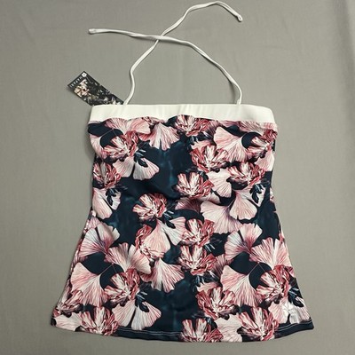 HAPARI Gingko Classic Bandeau Tankini Top Large L Removable Straps Swimwear Swim