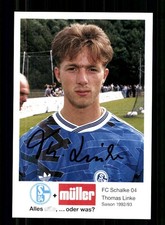 Thomas Linke Autogrammkarte FC Schalke 04 1992-93 Original Signiert