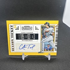 2019 Panini Chronicles Cole Tucker Auto Contenders Season Ticket Gold #/99 #6