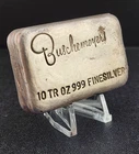 Vintage Buschemeyers 10 oz Poured Silver Ingot Loaf Bar - Very Rare - MUST SEE!