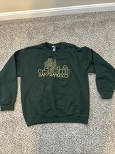 San Francisco Sweatshirt M Green Crewneck Sweatshirt